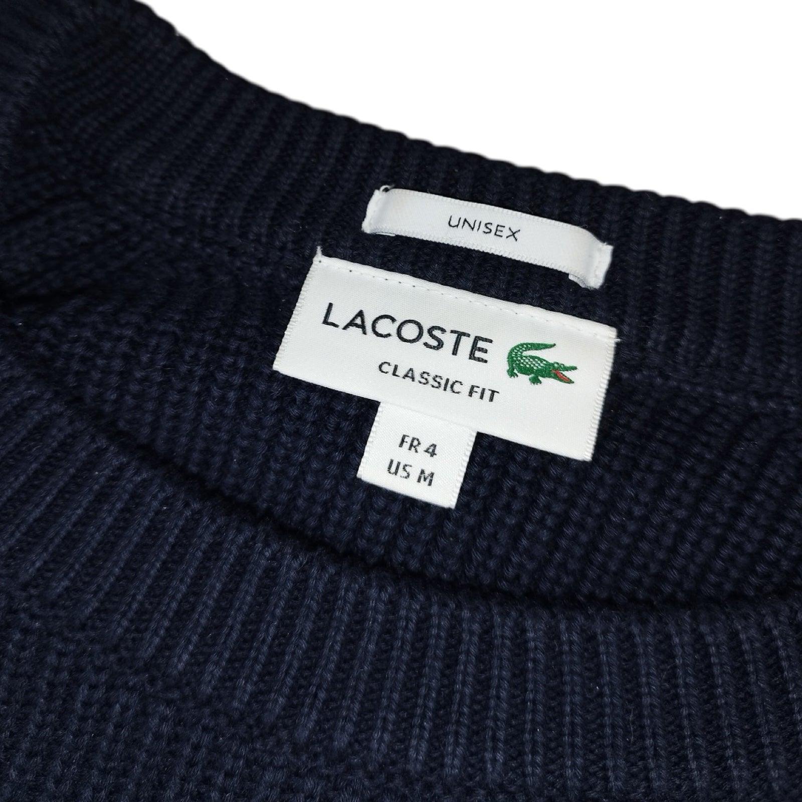 Lacoste - Pull en maille bleu marine taille M - Le Saptuaire