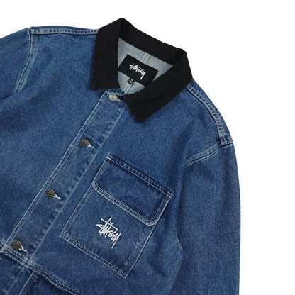 Stüssy - Veste en jean bleu marine taille L - Le Saptuaire