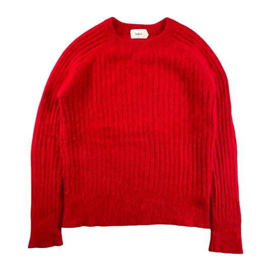 Ba&sh - Pull en angora et polyamide rouge taille S - Le Saptuaire