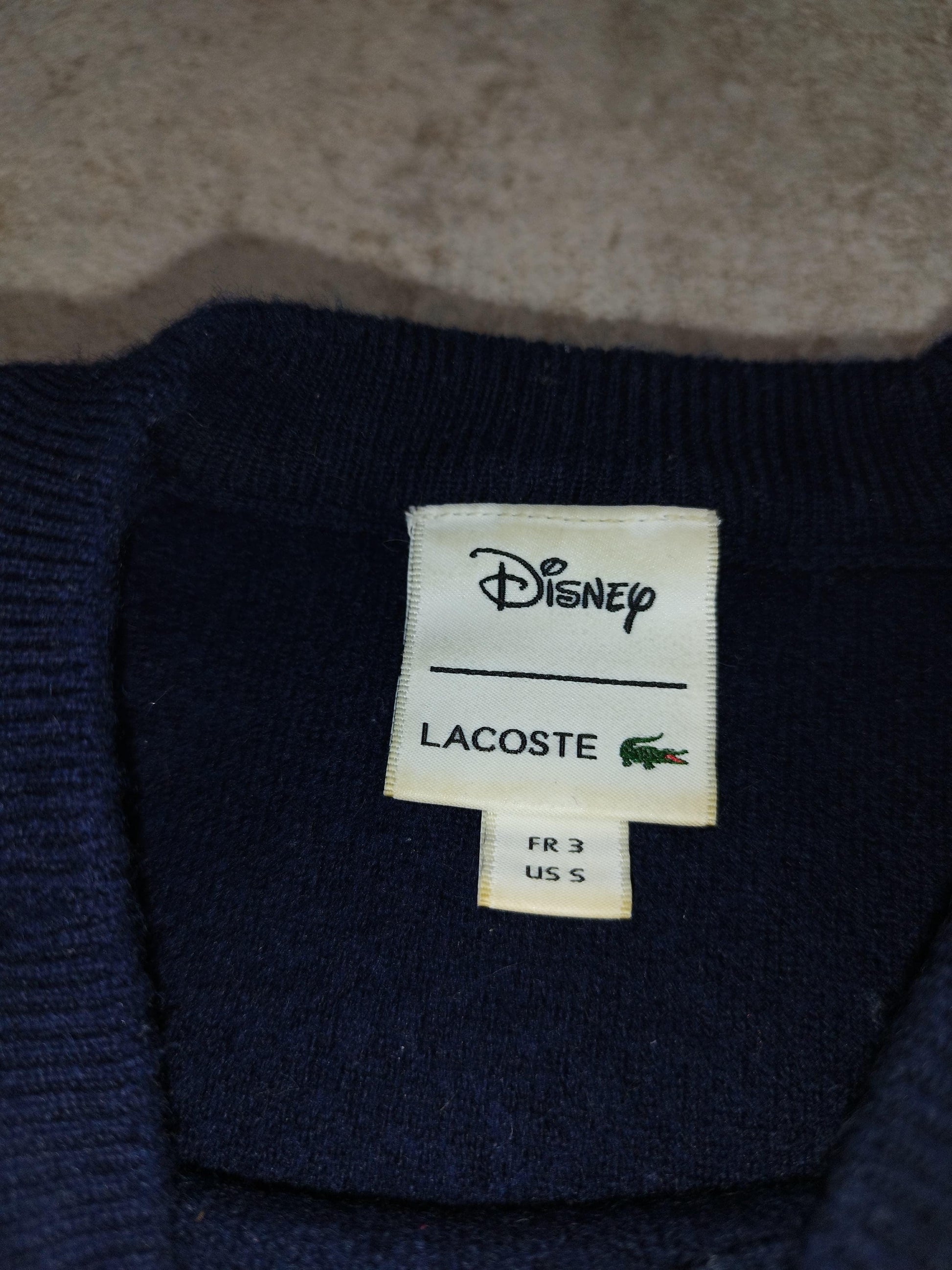 Lacoste X Disney - Pull en laine bleu marine taille XS - Le Saptuaire