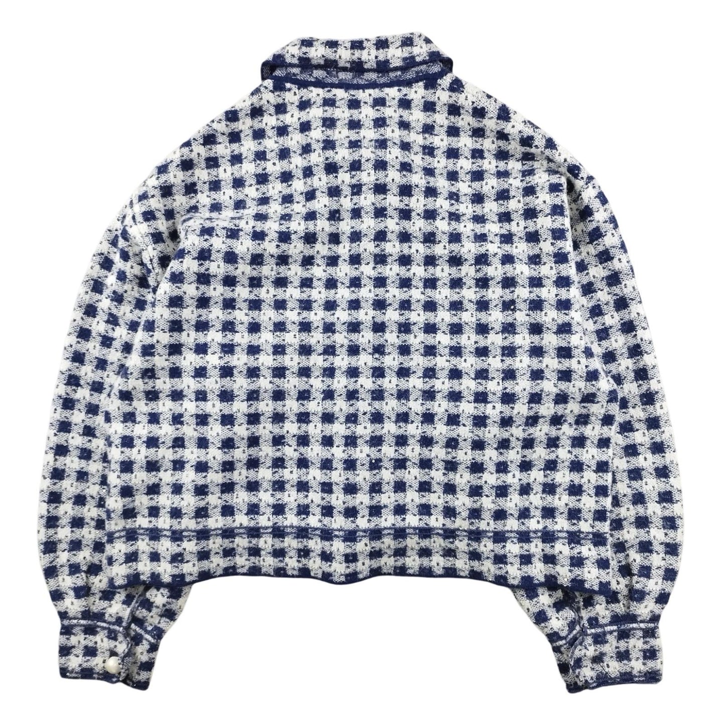 Sandro - Veste à carreaux boutonnée bleue taille M - Le Saptuaire