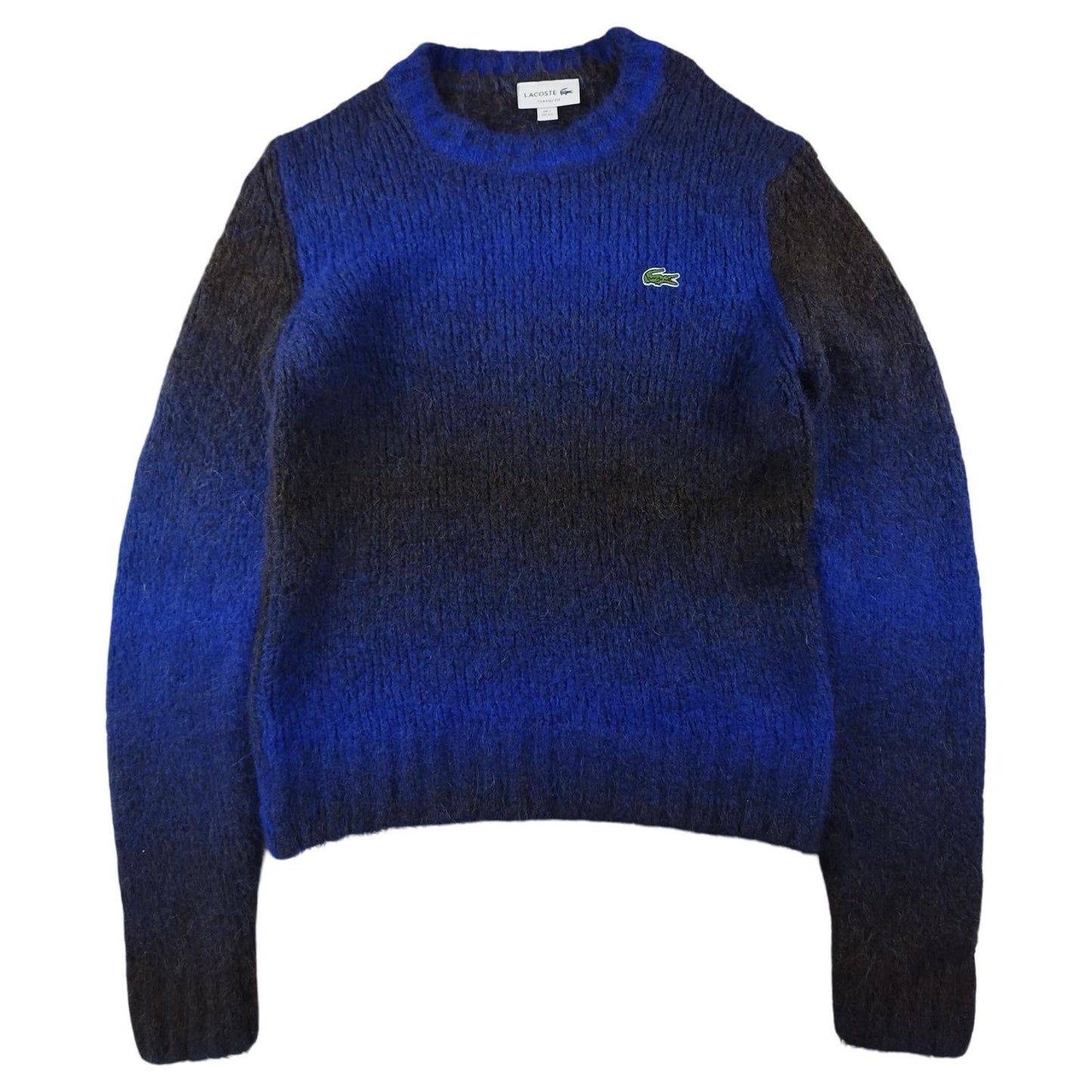 Lacoste - Pull en alpaga bleu taille XS