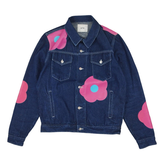 Arte - Veste en jean à fleurs bleu marine taille M - Le Saptuaire