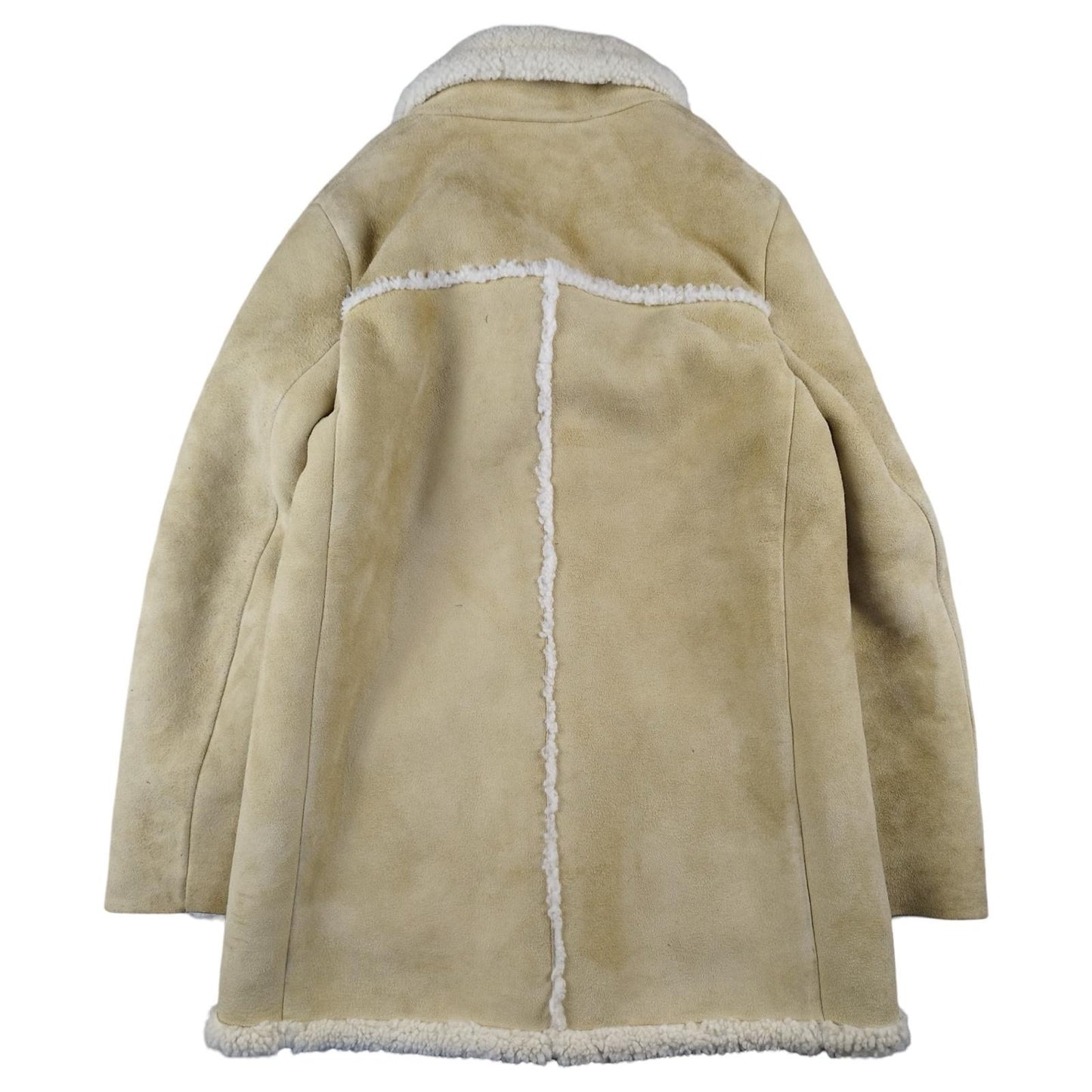 Sandro - Manteau en peau lainée camel taille S