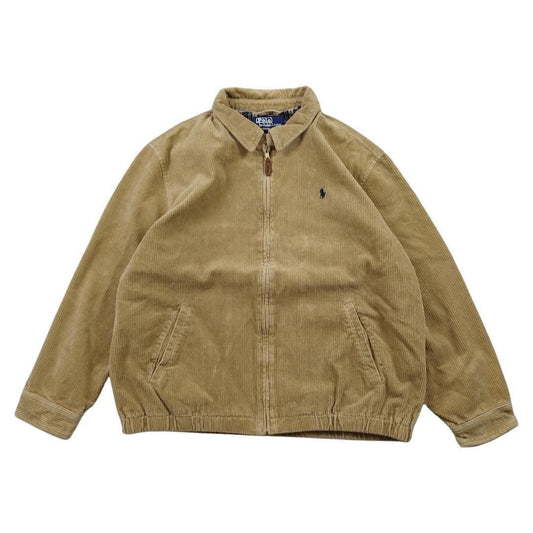 Ralph Lauren - Veste Harrington en velours côtelé crème taille M - Le Saptuaire