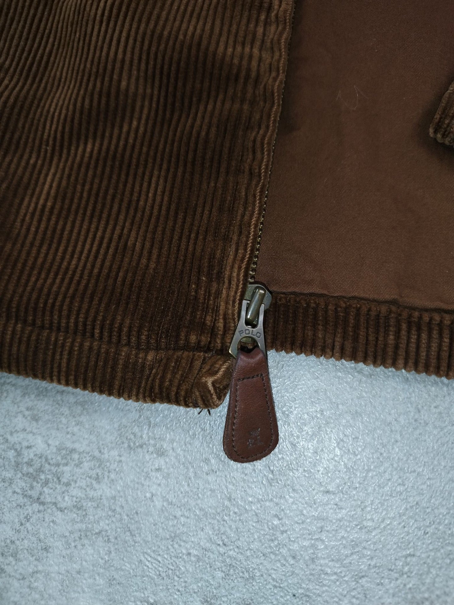 Ralph Lauren Harrington - Veste en velours côtelé marron taille M - Le Saptuaire