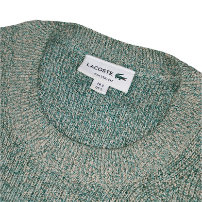 Lacoste - Pull en lin vert taille S