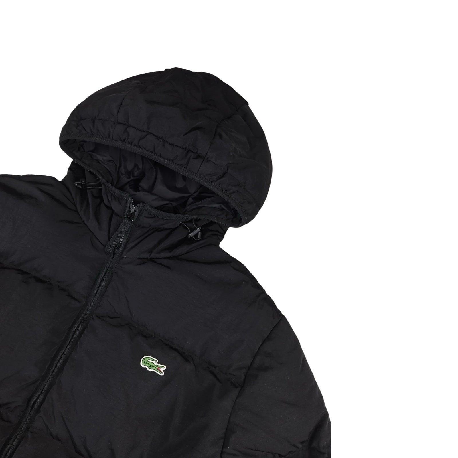 Lacoste - Doudoune à capuche noire taille s - Le Saptuaire