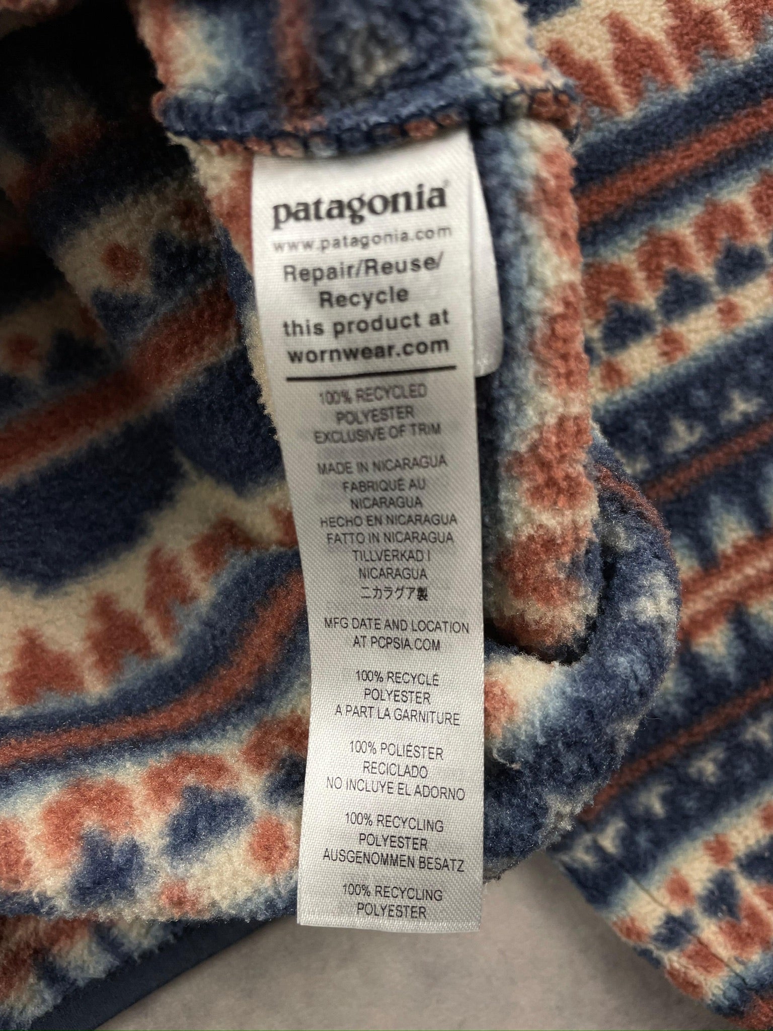 Patagonia - Veste polaire multicolore taille L - Le Saptuaire