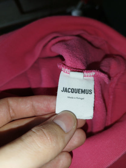 Jacquemus - Pull à capuche rose fuchsia taille S