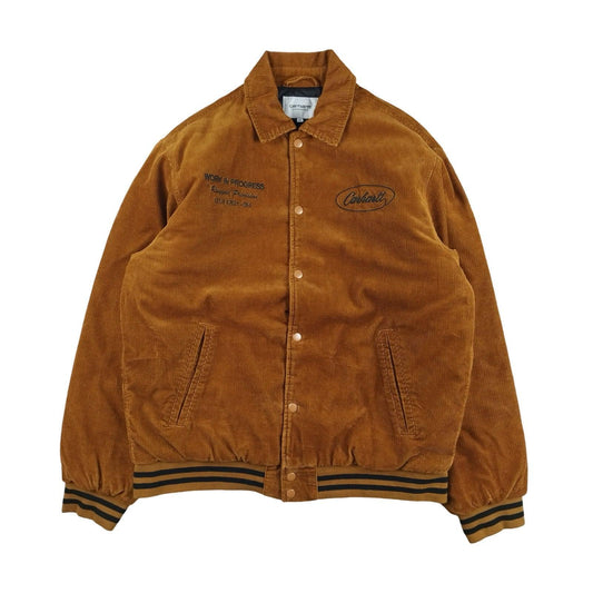 Carhartt - Varsity Jacket « Rugged Letterman Jacket » en velours côtelé couleur rouille taille M - Le Saptuaire