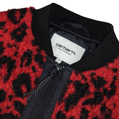 Carhartt - Red Patterned Zip Fleece Size S