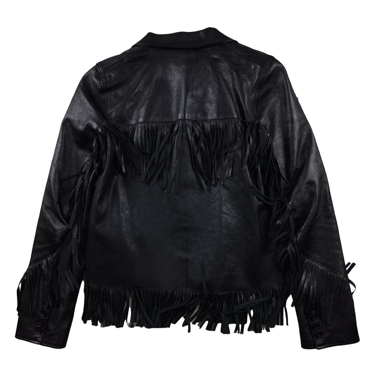 Saint Laurent - Veste courte en cuir taille XS