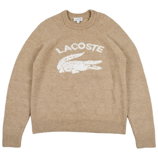 Lacoste - Pull en laine beige taille S - Le Saptuaire