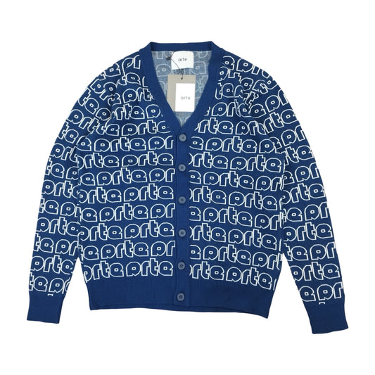 Arte - Cardigan à motifs box logo bleu taille L - Le Saptuaire