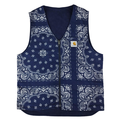 Carhartt - Navy Blue Reversible Sleeveless Jacket Size S