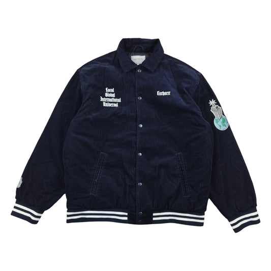 Carhartt - Letterman Jacket en velours côtelé bleu marine taille XL