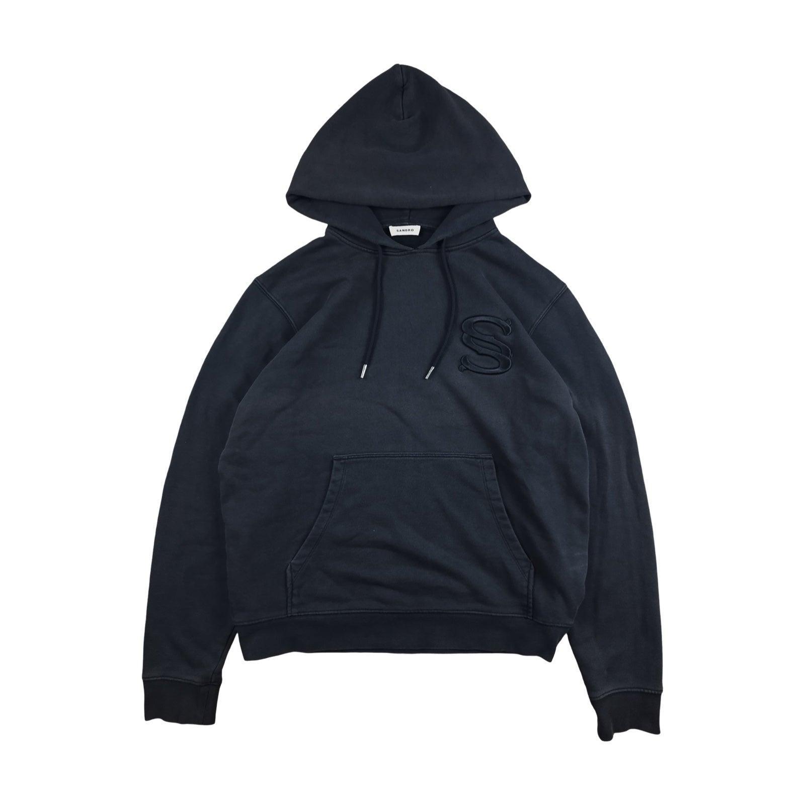 Sandro - Sweat à capuche bleu marine oversized taille M - Le Saptuaire