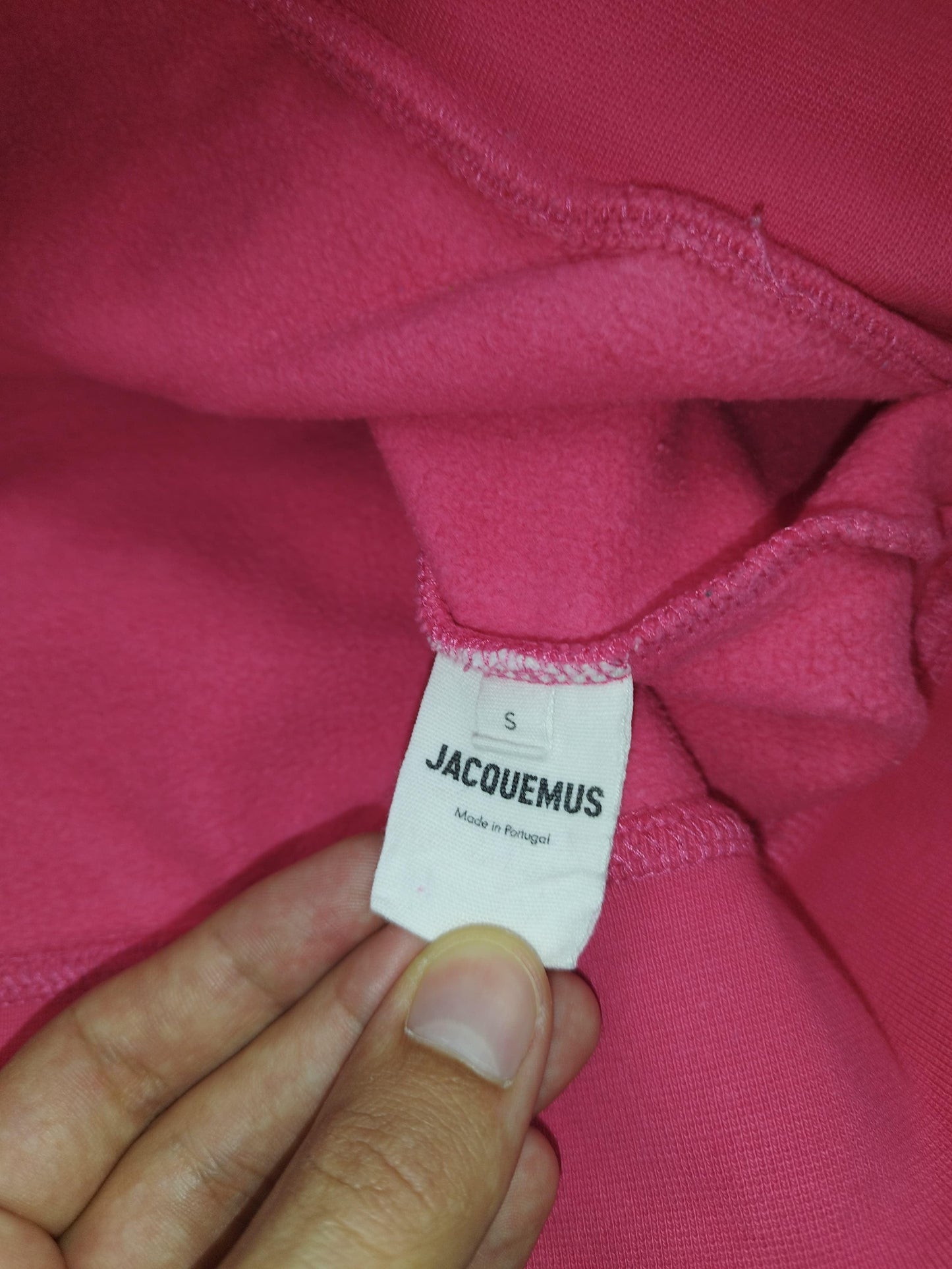 Jacquemus - Pull à capuche rose taille S - Le Saptuaire