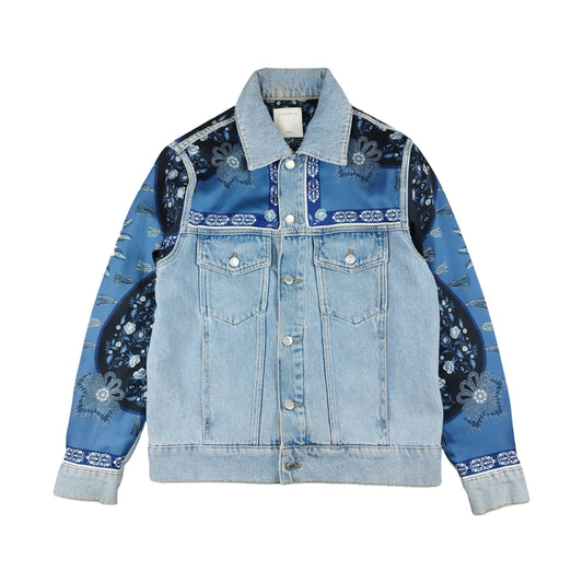 Sandro - Veste en jean bleu ciel taille M