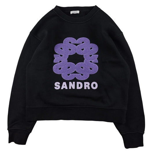 Sandro - Sweat noir et violet taille M