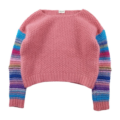 Saint Laurent - Pull en maille rose taille XS