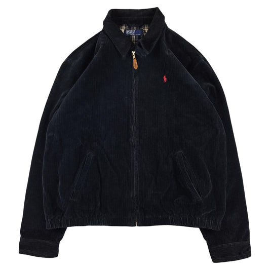 Ralph Lauren - Veste Harrington en velours côtelé noire taille XL