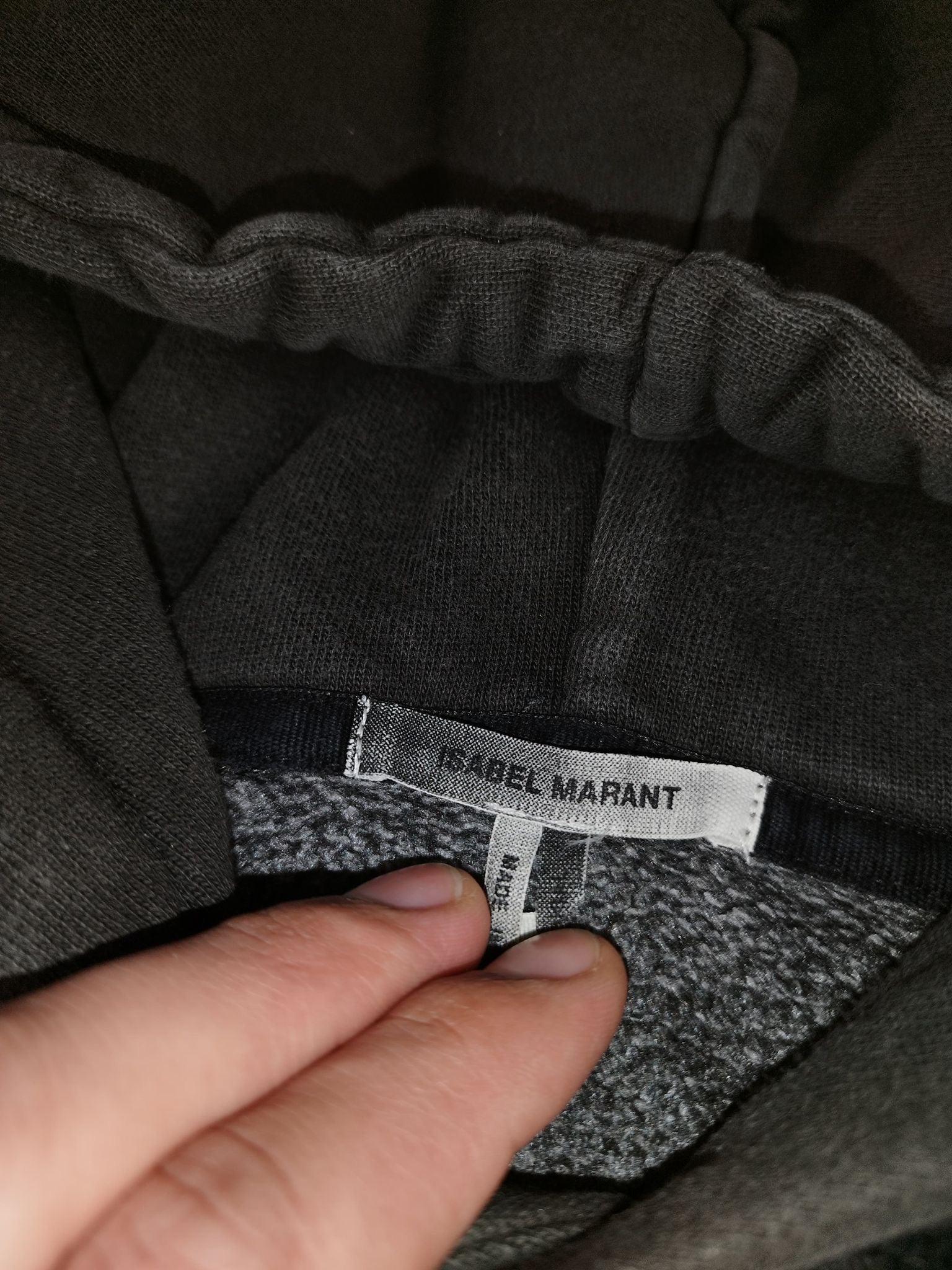 Isabel Marant - Pull à capuche , gris foncé / marron et fushia taille L - Le Saptuaire