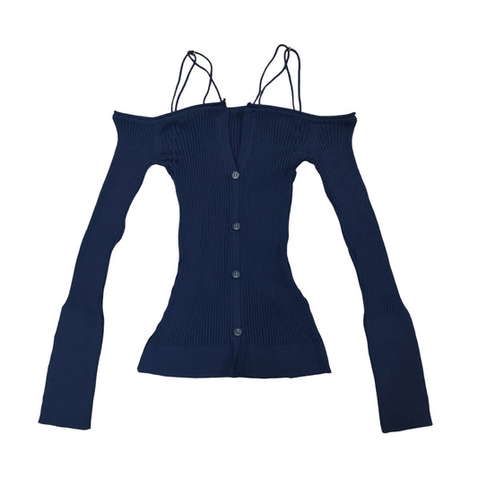 Jacquemus - Cardigan « Le Tordu » bleu marine taille 36 - Le Saptuaire