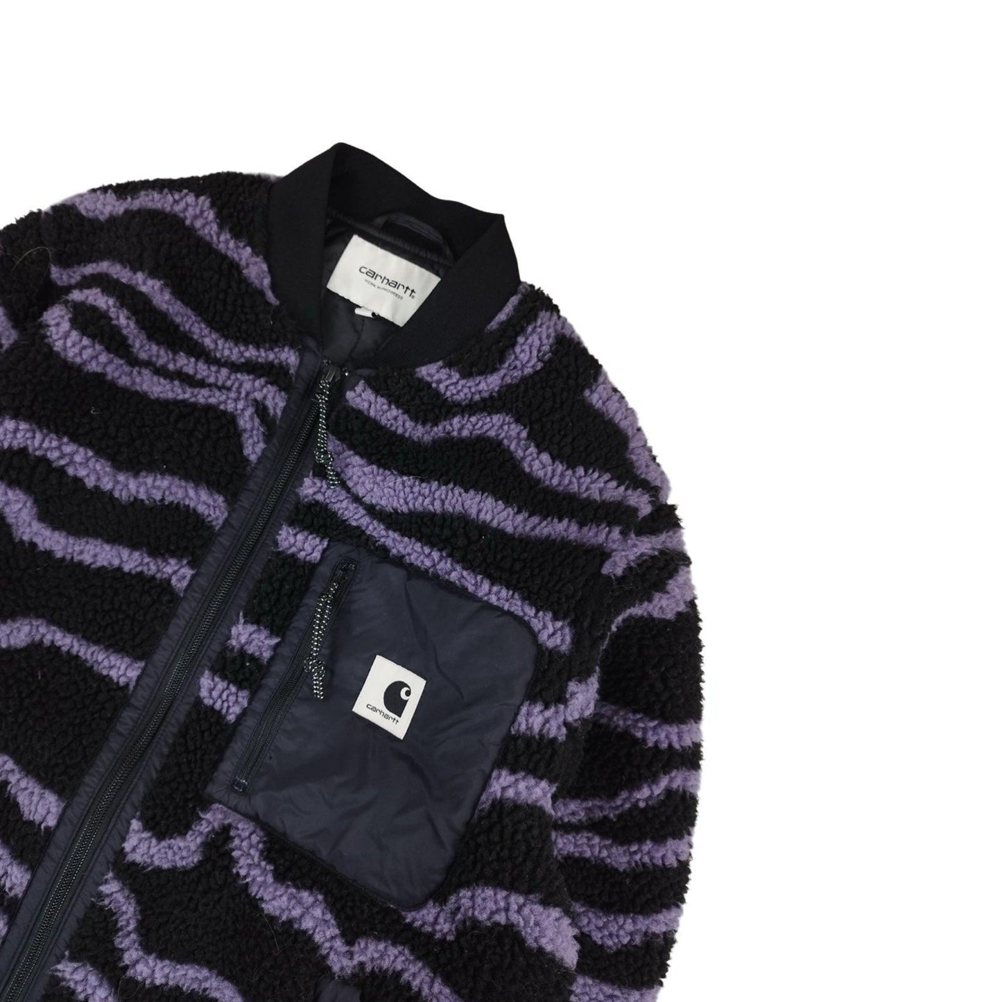 Carhartt - Polaire « Janet Liner » zippée violet et noir taille M - Le Saptuaire