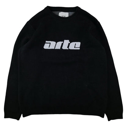 Arte - Black merino wool sweater size XL