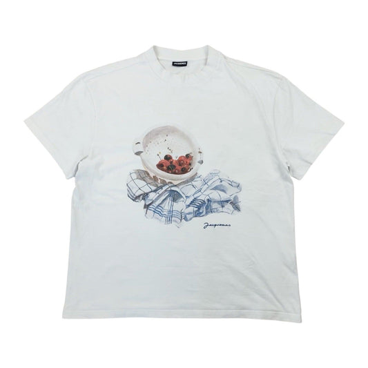 T-Shirt Cerises blanc taille L - Le Saptuaire