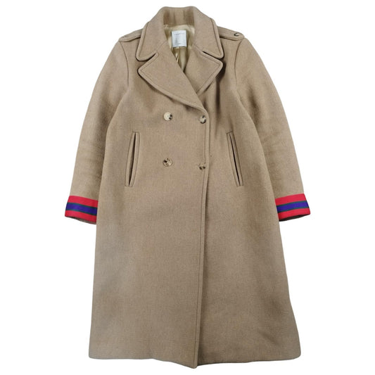 Sandro - Trench en laine camel taille L