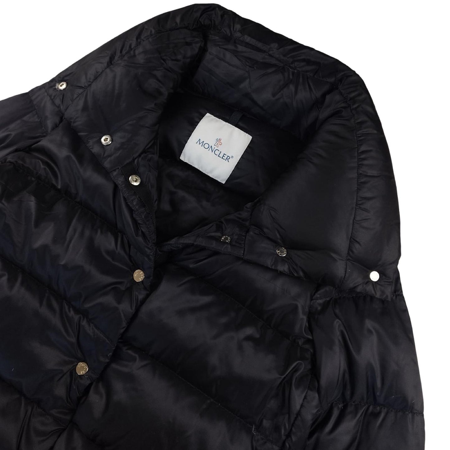 Moncler - Doudoune boutonnée noire taille S