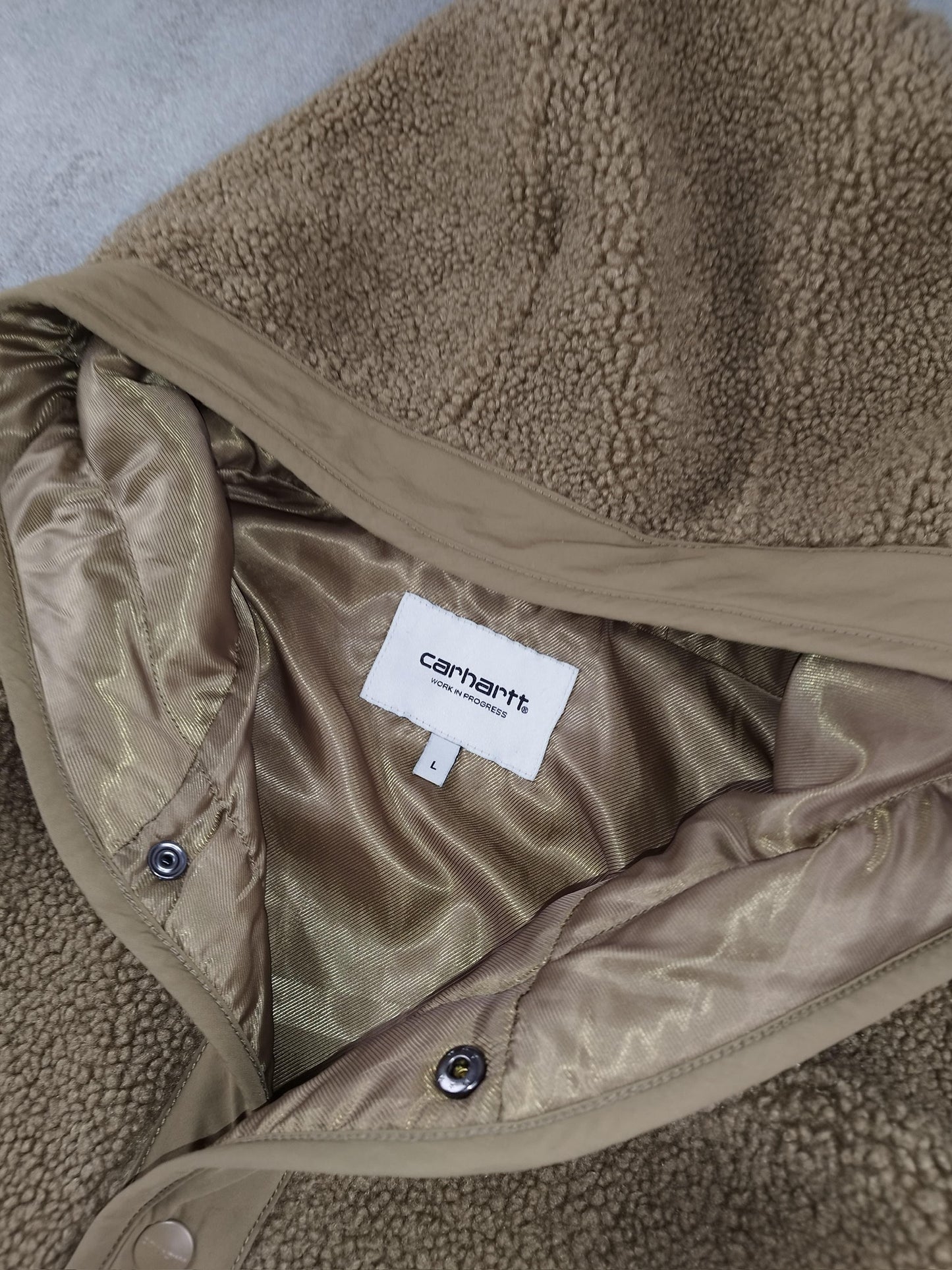 Carhartt - Veste polaire boutonnée beige taille L