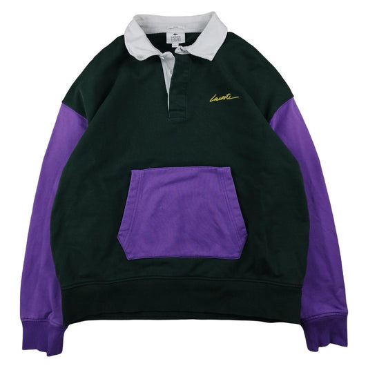 Lacoste - Sweat polo vert et violet taille L - Le Saptuaire