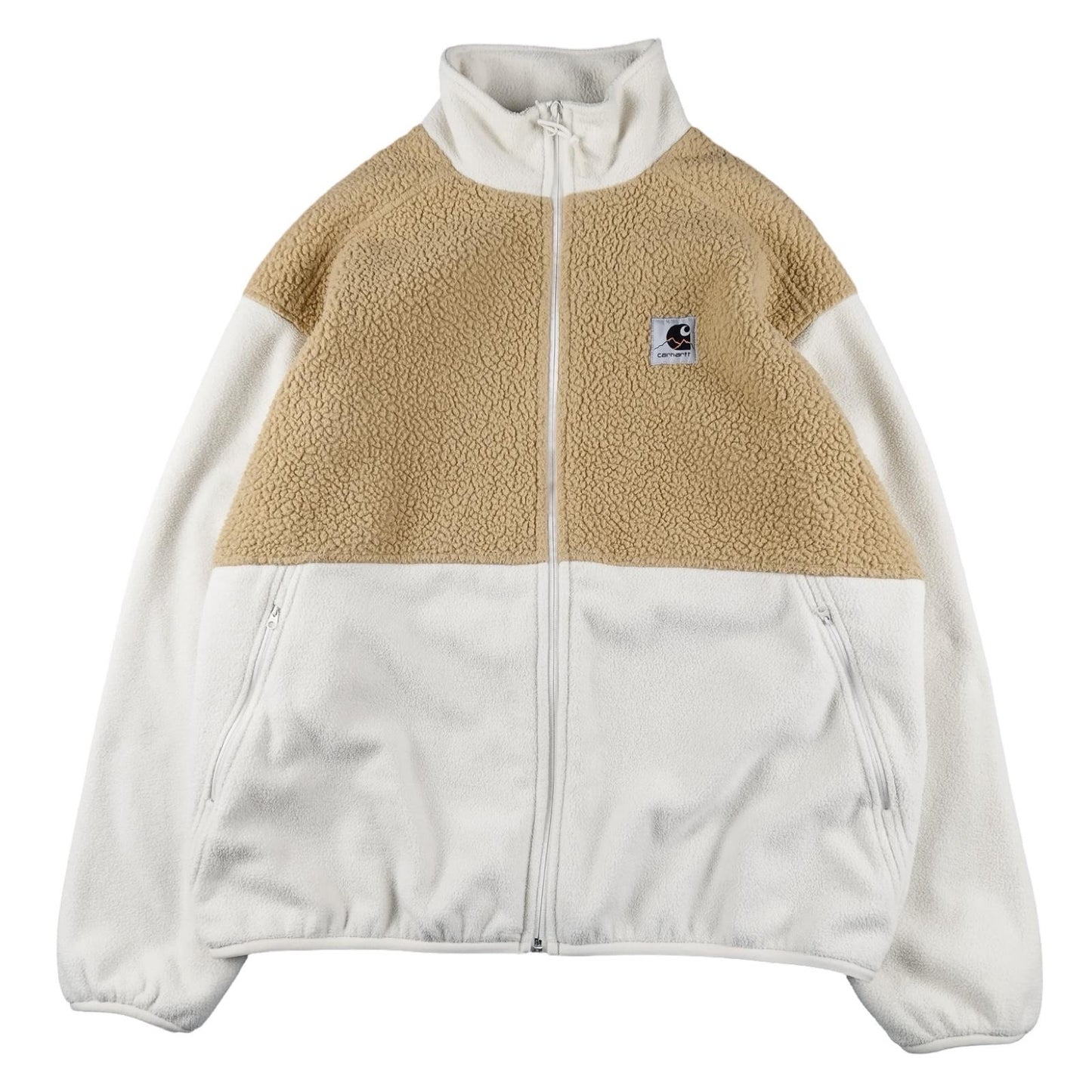 Carhartt - Polaire zippée blanc cassé et crème taille M