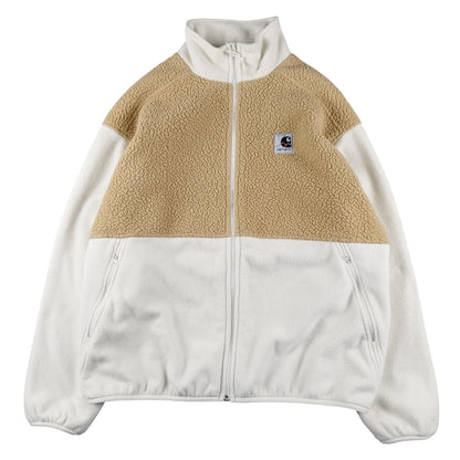 Carhartt - Off-white and cream full-zip fleece size M