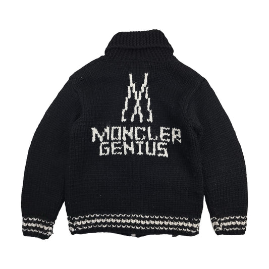 Moncler X Kanata - Cardigan en laine noir et blanc taille L