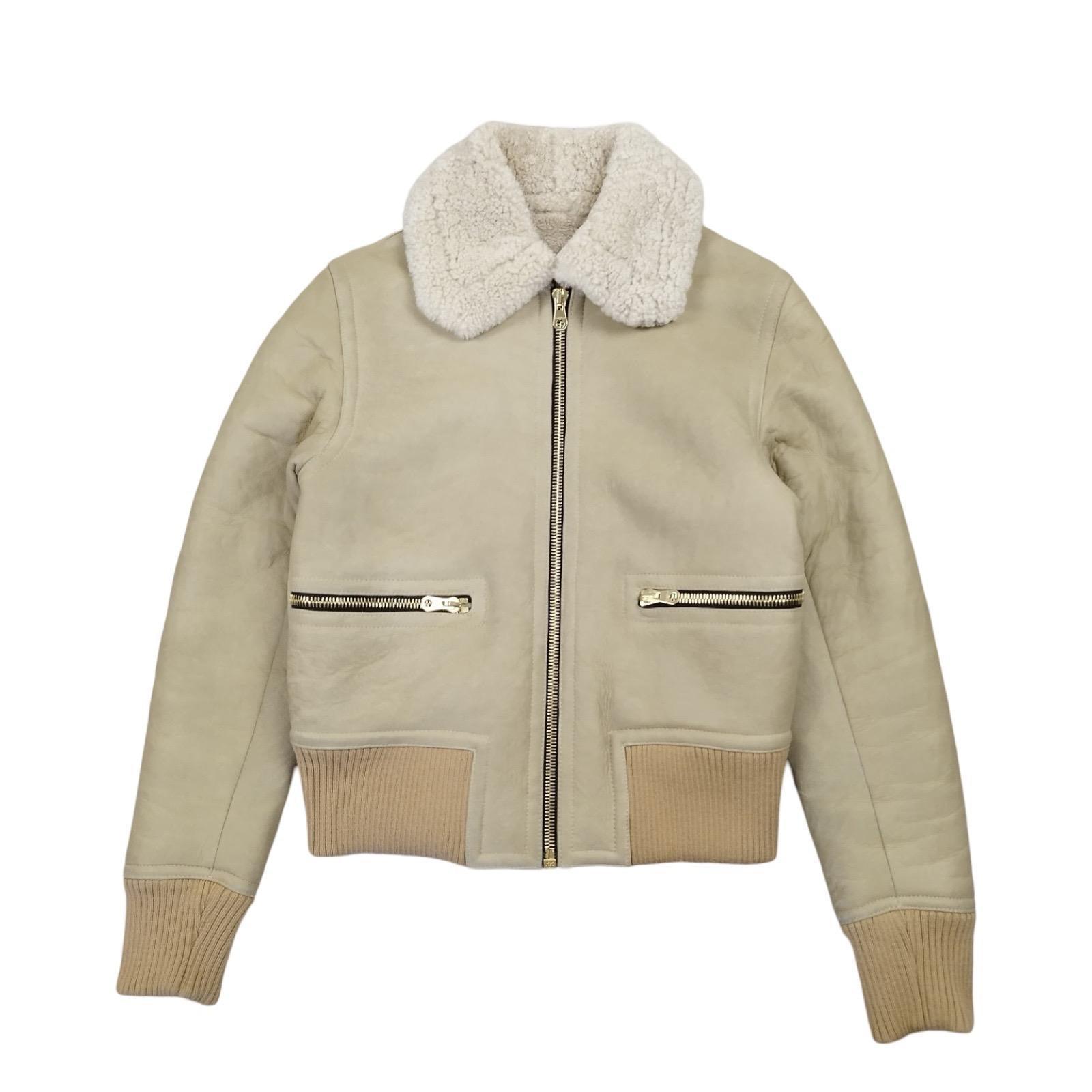 Sandro - Veste aviateur « Cerone » beige taille XS - Le Saptuaire