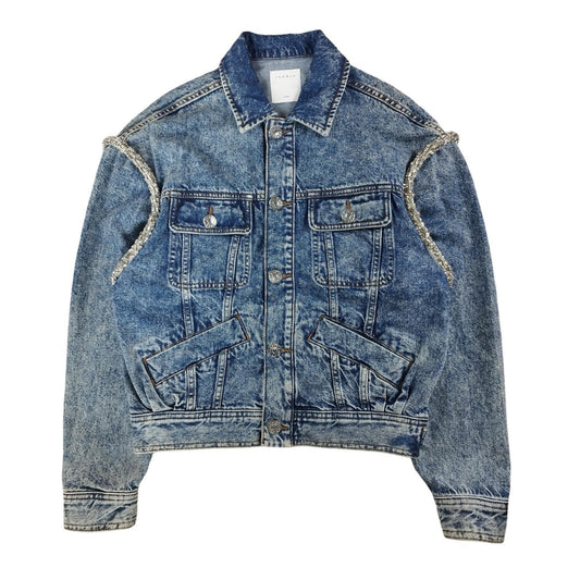 Sandro - Veste en jean bleu taille M