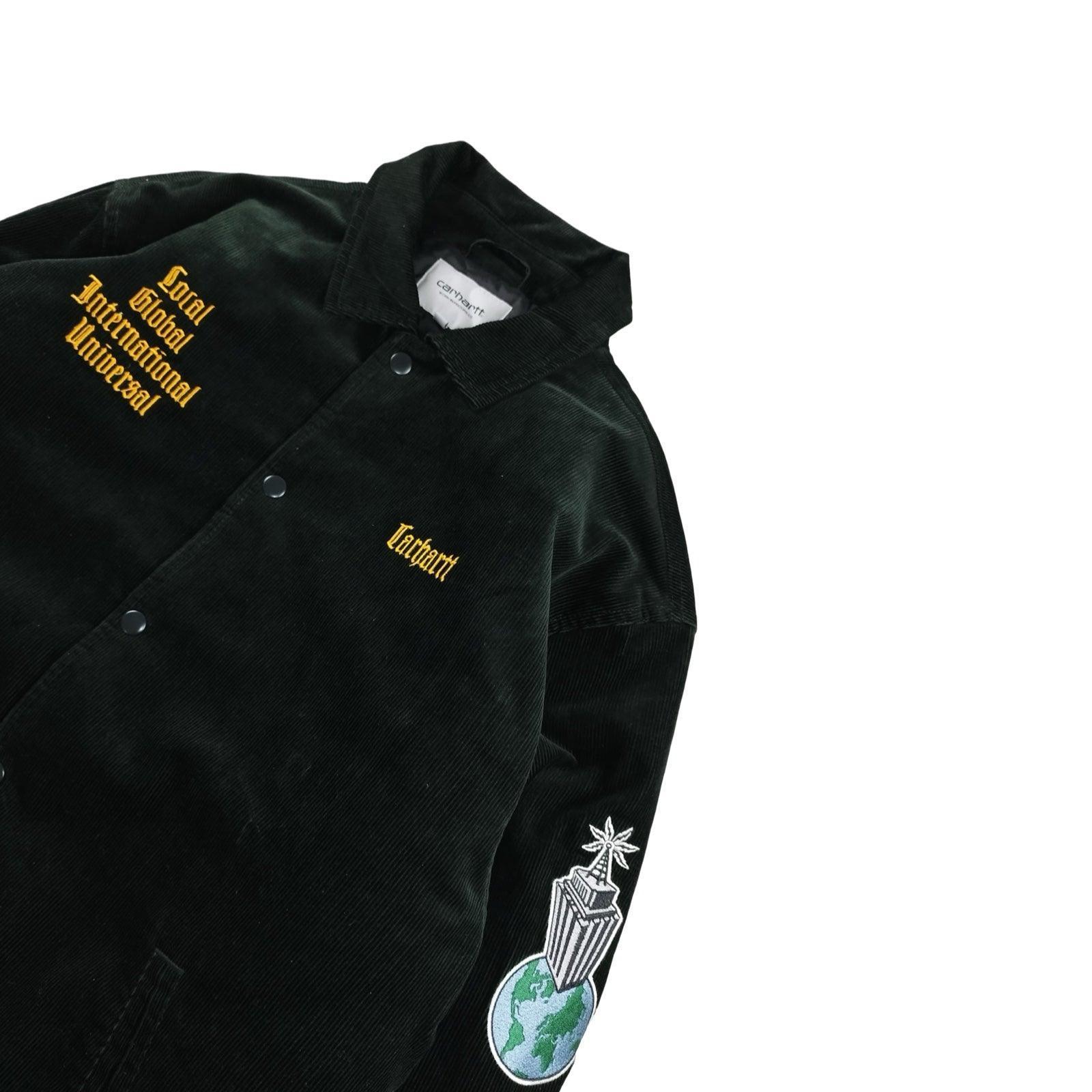 Carhartt - Veste « Letterman Jacket » en velours côtelé vert foncé taille L - Le Saptuaire