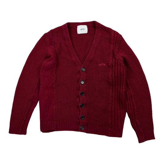 Arte - Cardigan en laine bordeaux taille S