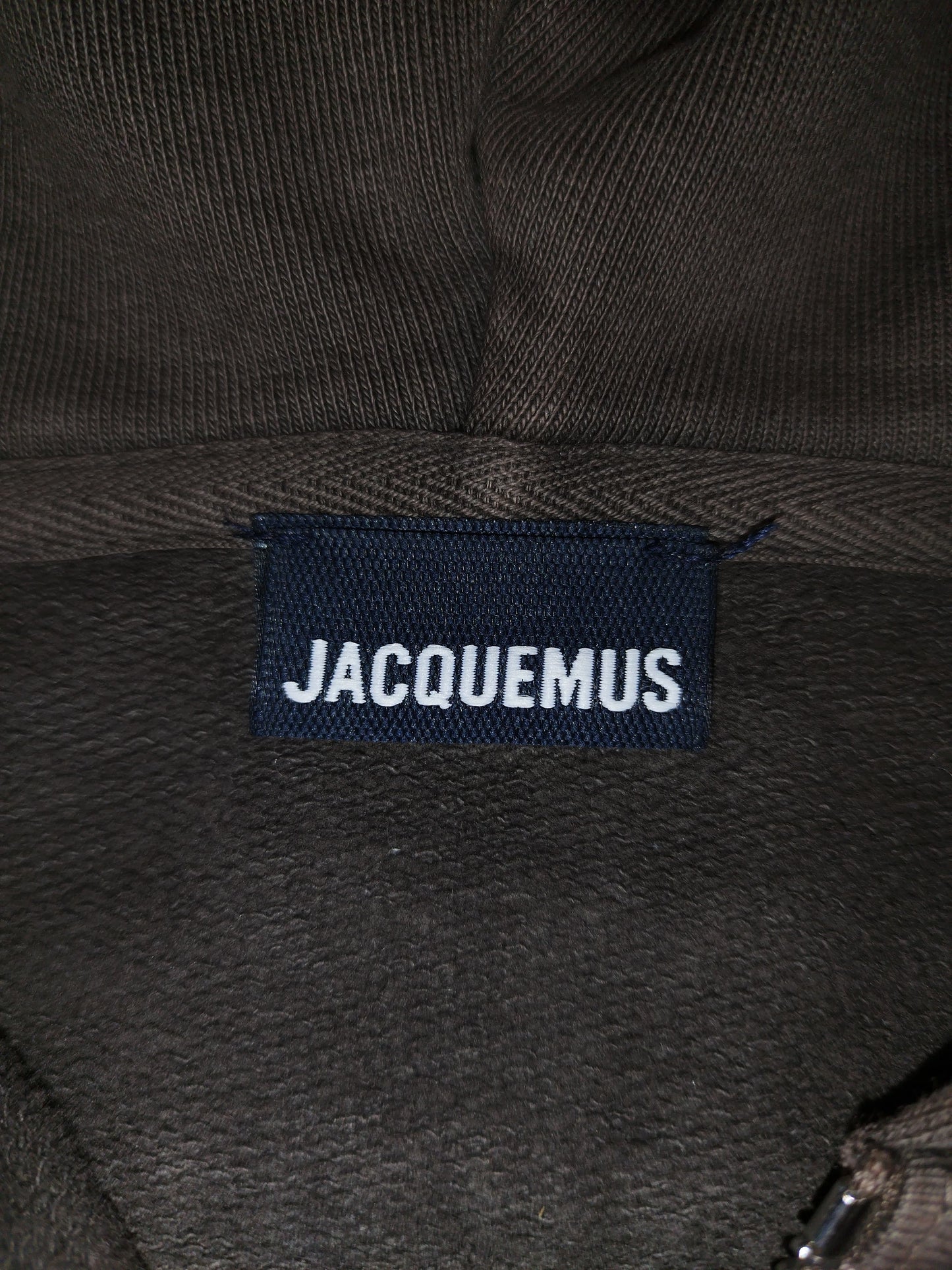 Jacquemus - Pull zippé à capuche « La Camargue » marron taille L