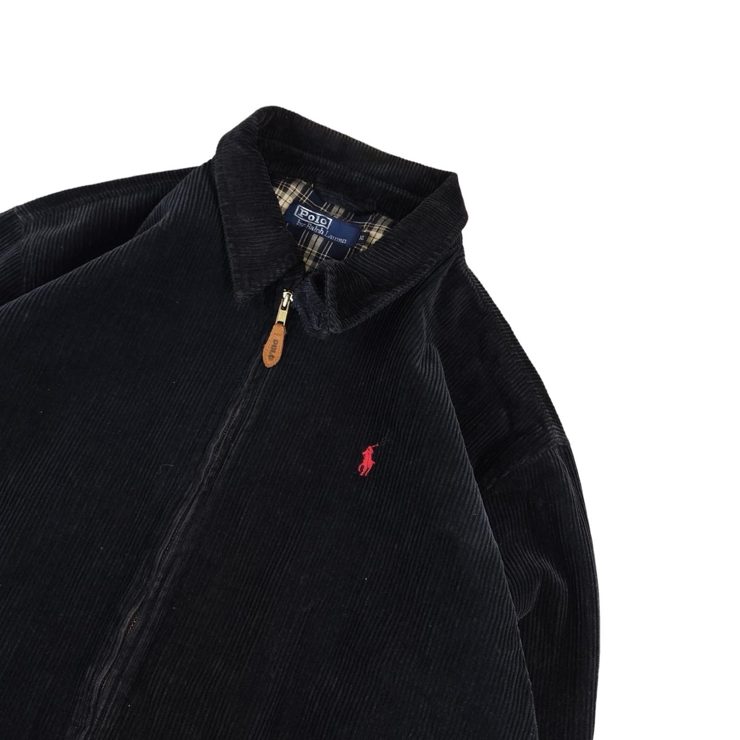 Ralph Lauren - Veste Harrington en velours côtelé noire taille XL