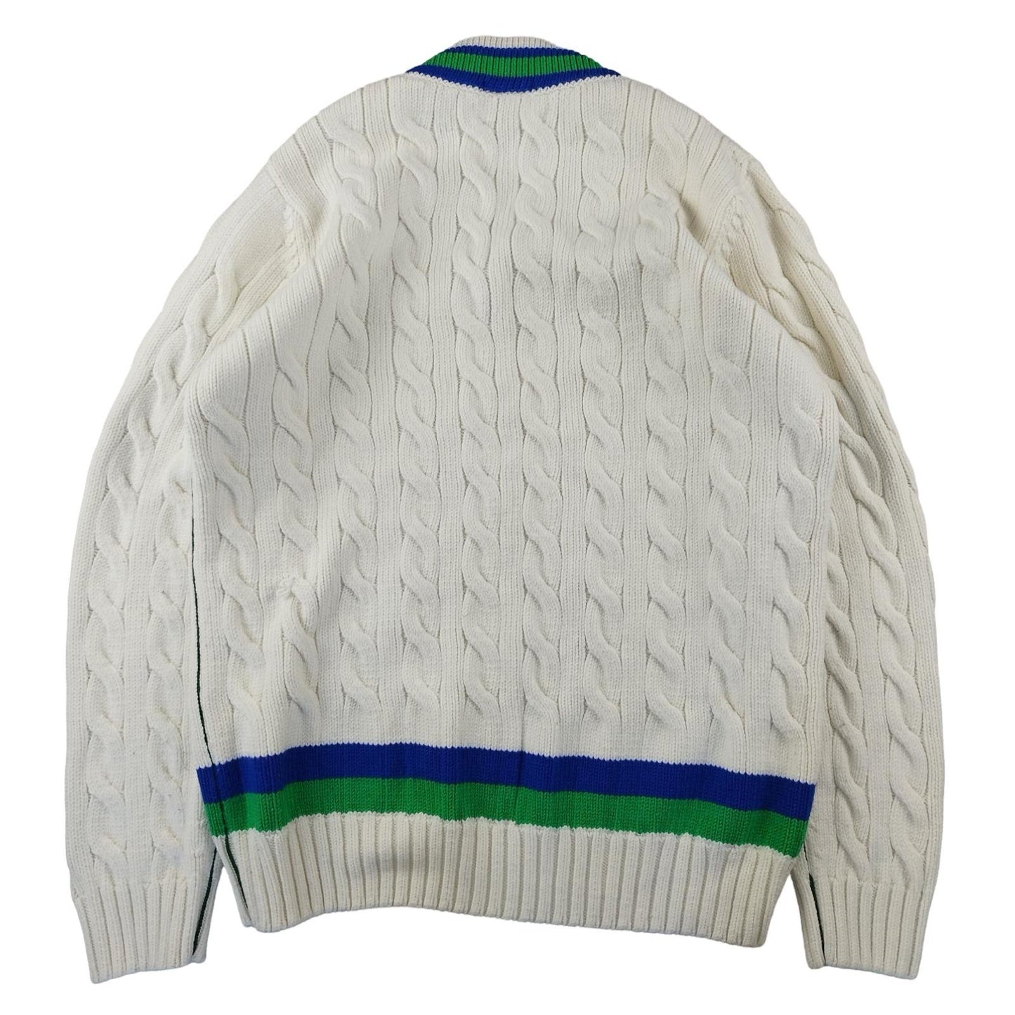 Lacoste - Pull torsadé blanc taille L