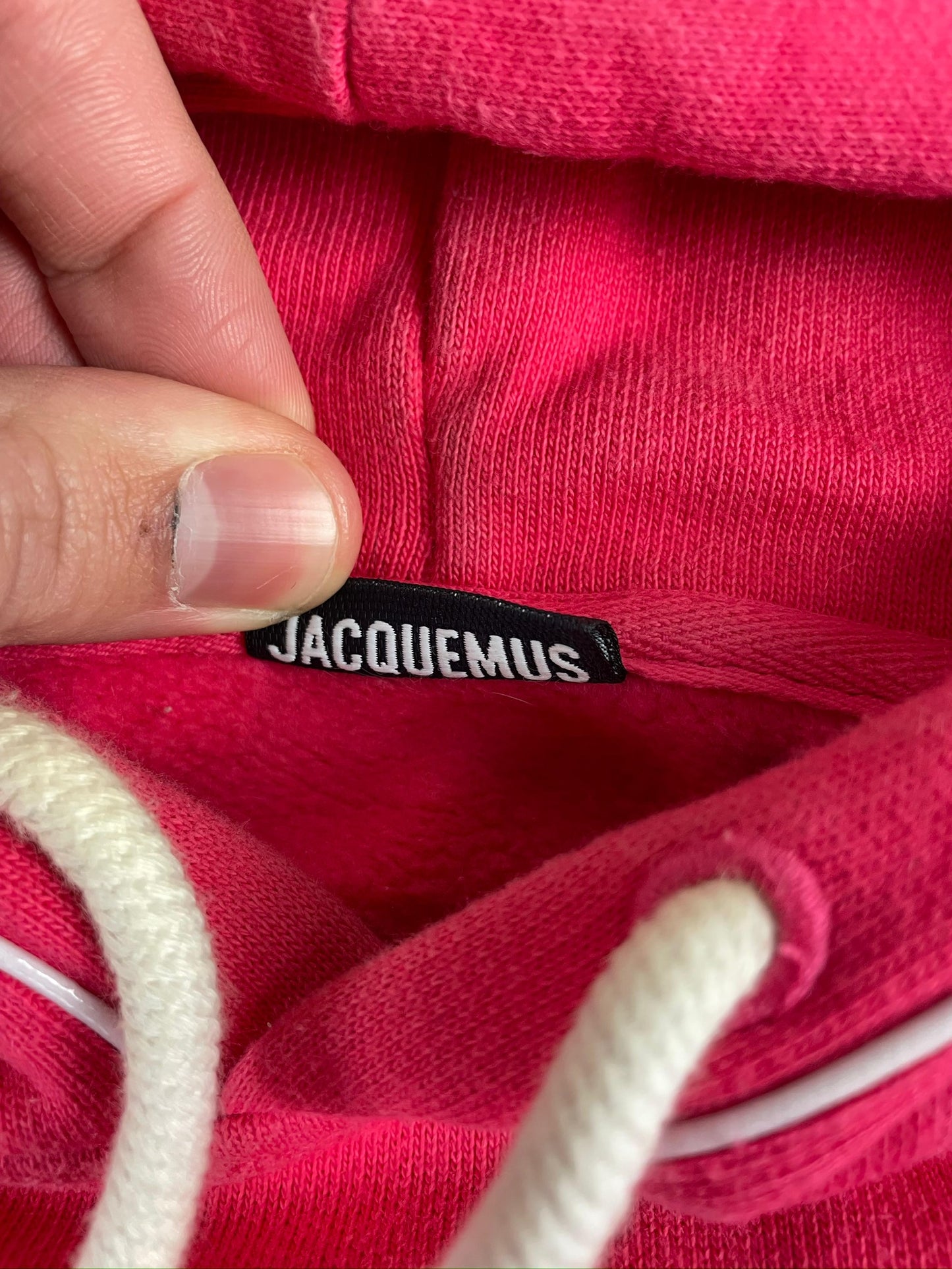 Jacquemus - Pull à capuche rose taille S