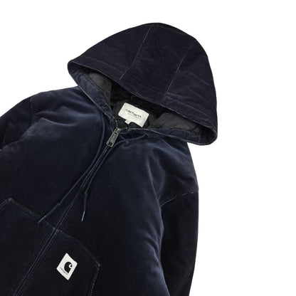 Carhartt - Veste à capuche en velours côtelé bleu marine taille XS - Le Saptuaire