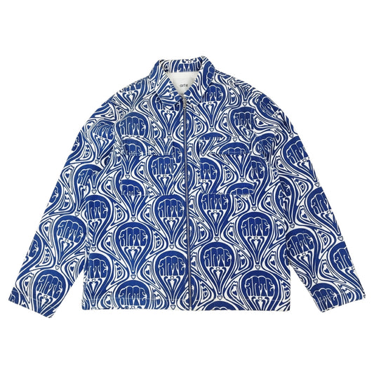 Veste à motifs bleu taille M