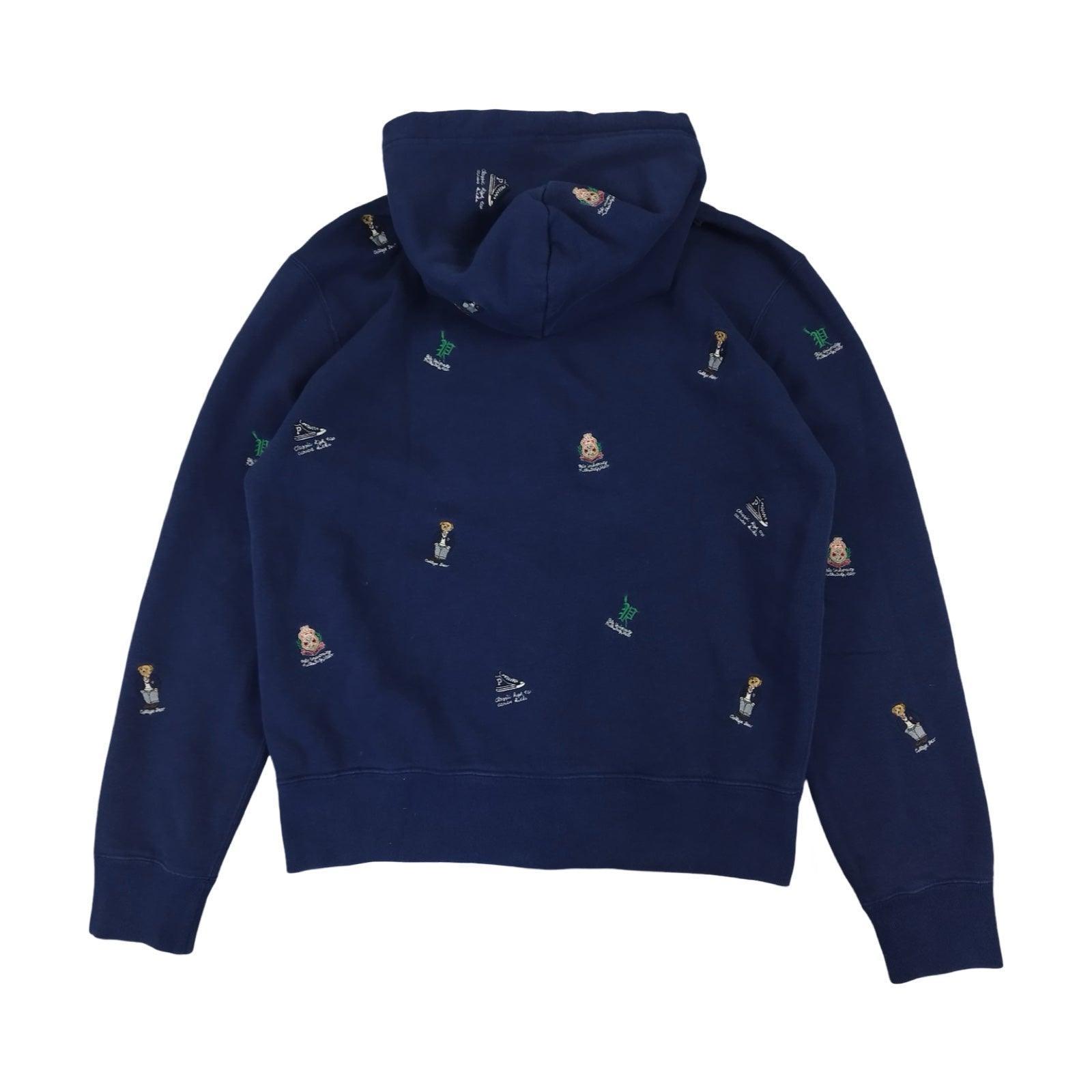 Pull zippé à capuche bleu marine taille M - Le Saptuaire